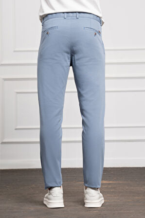  Erkek Mavi Dynamic Fit Rahat Kesim Chino Pantolon
