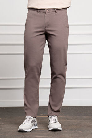  Erkek KAHVE Dynamic Fit Rahat Kesim Chino Pantolon