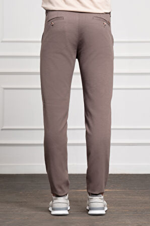  Erkek KAHVE Dynamic Fit Rahat Kesim Chino Pantolon