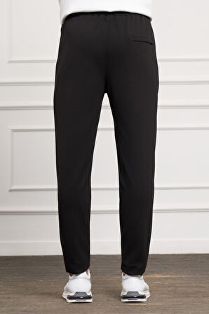  Erkek Siyah Slim Fit  Lastikli Jogger Pantolon