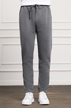  Erkek Antrasit Slim Fit  Lastikli Jogger Pantolon