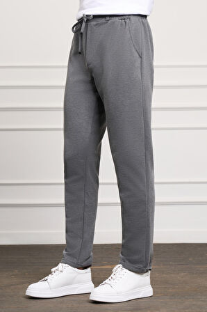  Erkek Antrasit Slim Fit  Lastikli Jogger Pantolon