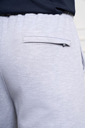  Erkek Gri Slim Fit  Lastikli Jogger Pantolon