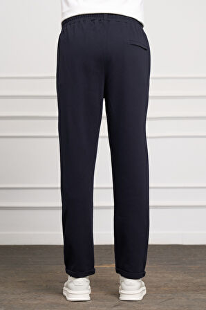  Erkek Lacivert Slim Fit  Lastikli Jogger Pantolon