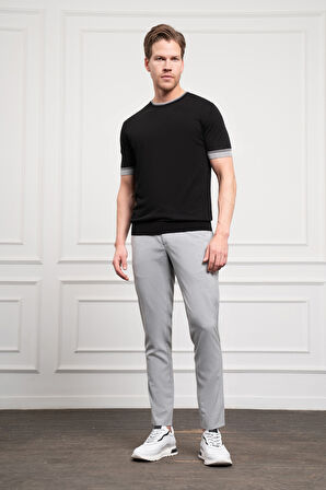  Erkek Siyah Trend  Polo Yaka Dinamik Fit Rahat Kesim T-Shirt