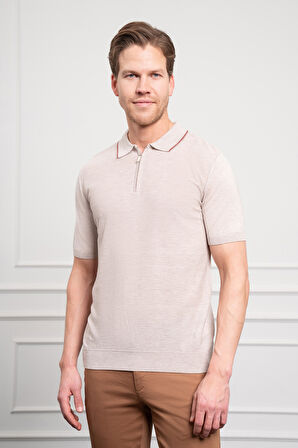  Erkek Kemik Trend  Polo Yaka Dinamik Fit Rahat Kesim T-Shirt