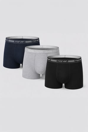  Erkek Muhtelif 3'lü Boxer Seti