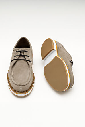  Erkek Vizon Süet Smart Casual Ayakkabı