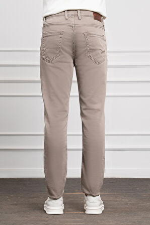  Erkek Bej Mevsimlik Pamuk 5 Cep Dynamic Fit Jean Pantolon