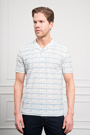  Erkek Mavi Trend Dynamic Fit Rahat Kesim Polo Yaka T-Shirt