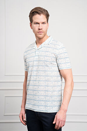  Erkek Mavi Trend Dynamic Fit Rahat Kesim Polo Yaka T-Shirt