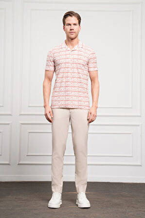  Erkek Kiremit Trend Dynamic Fit Rahat Kesim Polo Yaka T-Shirt