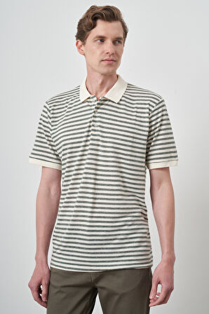  Erkek Çağla Yeşili Trend  Polo Yaka T-Shirt