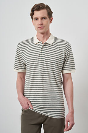  Erkek Çağla Yeşili Trend  Polo Yaka T-Shirt