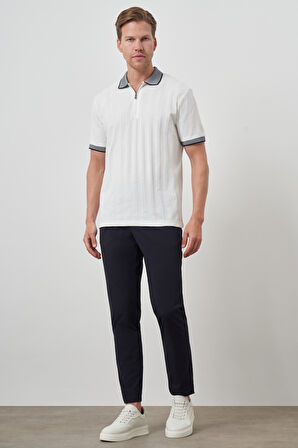  Erkek Ekru Trend  Polo Yaka T-Shirt