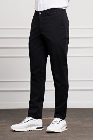  Erkek Siyah Dynamic Fit Chino Pantolon