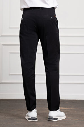  Erkek Siyah Dynamic Fit Chino Pantolon