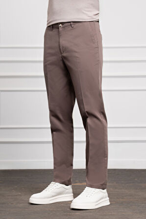  Erkek KAHVE Dynamic Fit Chino Pantolon