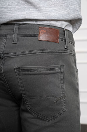  Erkek Haki Mevsimlik Pamuk 5 Cep Dynamic Fit Jean Pantolon