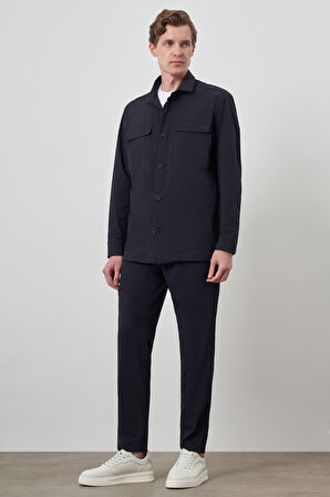  Erkek Lacivert Worker Gömlek Ceket