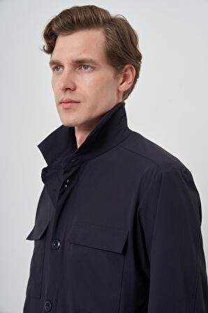  Erkek Lacivert Worker Gömlek Ceket