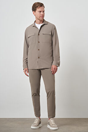  Erkek Vizon Worker Gömlek Ceket