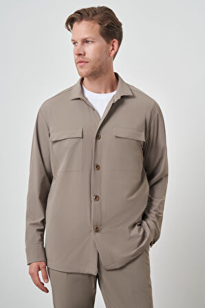  Erkek Vizon Worker Gömlek Ceket