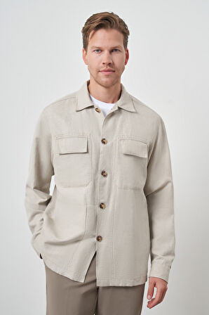  Erkek Vizon Worker Gömlek Ceket