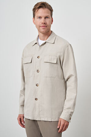  Erkek Vizon Worker Gömlek Ceket