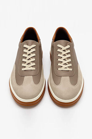  Erkek Bej Mevsimlik Casual Deri Ayakkabı