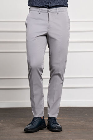  Erkek Gri Dynamic Fit Chino Pantolon