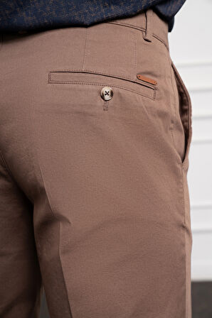  Erkek Vizon Dynamic Fit Chino Pantolon