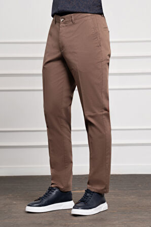  Erkek Vizon Dynamic Fit Chino Pantolon