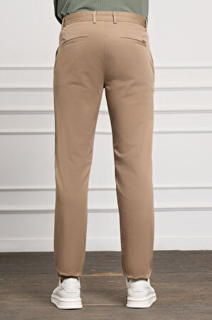  Erkek Vizon Slim Fit Chino Pantolon