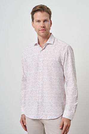  Erkek Kiremit Trend Dynamic Fit İtalyan Yaka Gömlek