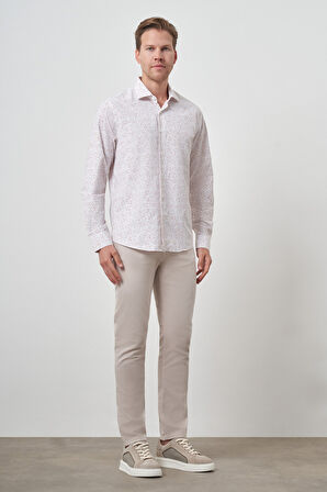  Erkek Kiremit Trend Dynamic Fit İtalyan Yaka Gömlek