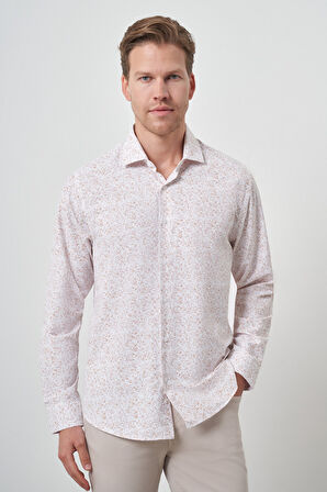  Erkek Kiremit Trend Dynamic Fit İtalyan Yaka Gömlek