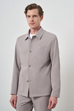  Erkek Bej Mevsimlik Worker Gömlek