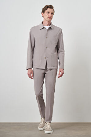  Erkek Bej Mevsimlik Worker Gömlek