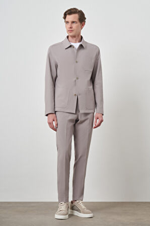  Erkek Bej Mevsimlik Worker Gömlek