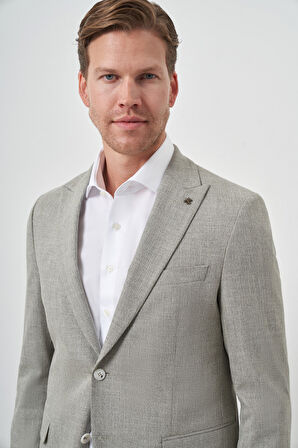  Erkek Yeşil Trend Poliviskon Slim Fit Sivri Yaka Takım Elbise