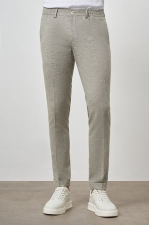  Erkek Çağla Yeşili Trend Tam Lastikli Slim Fit Pantolon