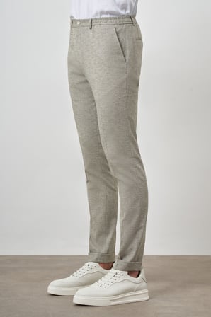  Erkek Çağla Yeşili Trend Tam Lastikli Slim Fit Pantolon