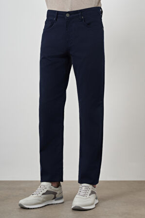  Erkek Lacivert Pamuk 5 Cep Dynamic Fit Jean Kot Pantolon