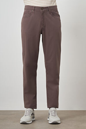  Erkek KAHVE Pamuk 5 Cep Dynamic Fit Jean Kot Pantolon