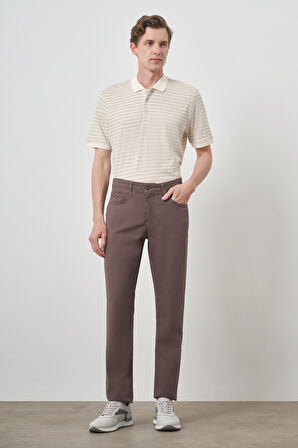  Erkek KAHVE Pamuk 5 Cep Dynamic Fit Jean Kot Pantolon