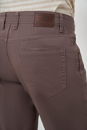  Erkek KAHVE Pamuk 5 Cep Dynamic Fit Jean Kot Pantolon