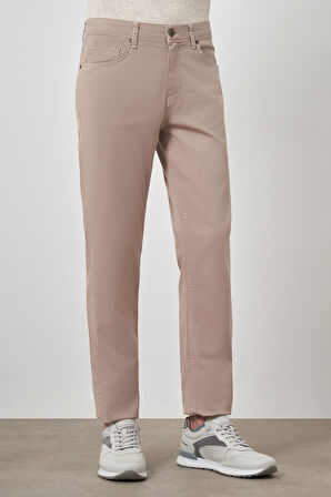  Erkek Bej Pamuk 5 Cep Dynamic Fit Jean Kot Pantolon
