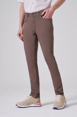  Erkek Haki Denim 5 Cep Slim Fit Jean