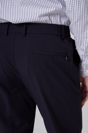  Erkek Lacivert Trend Yandan Lastikli Slim Fit Pantolon